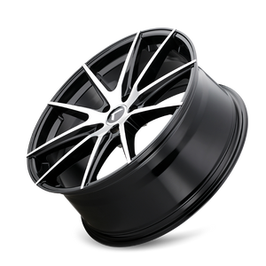 Kraze TURISMO Gloss black machined 17x8 +38 5x115mm 72.62mm - Wheelwiz