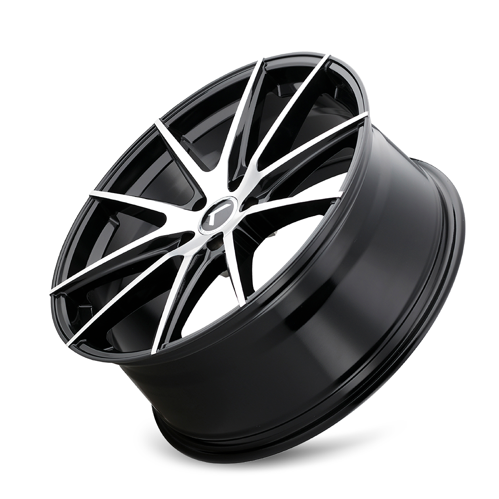 Kraze 193 Gloss black machined 18x8 +40 5x108mm 63.5mm - Wheelwiz
