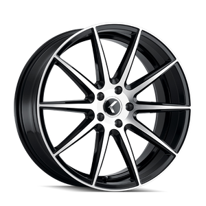 Kraze 194 Gloss black machined 18x8 +40 5x115mm 72.62mm