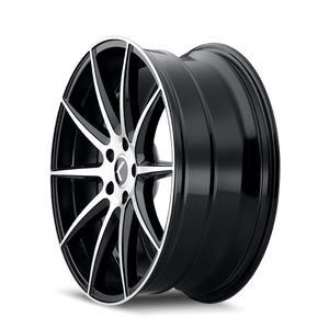 Kraze 194 Gloss black machined 18x8 +40 5x114.3mm 72.62mm - Wheelwiz