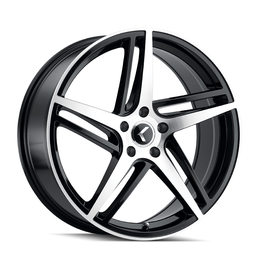 Kraze 195 Gloss black machined 20x8.5 +38 5x120mm 74.1mm - Wheelwiz