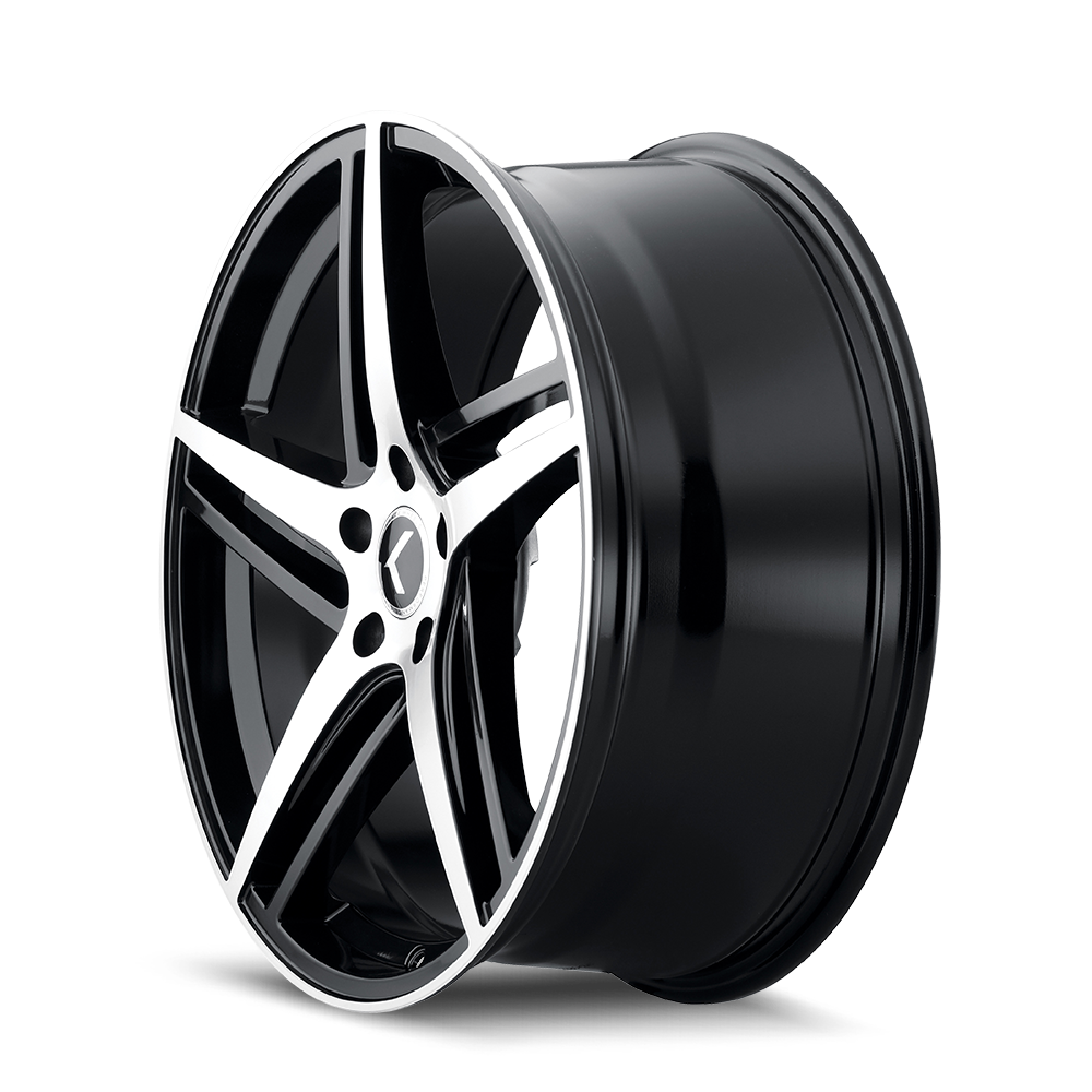 Kraze 195 Gloss black machined 18x8 +40 5x120mm 74.1mm