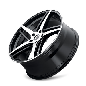 Kraze 195 Gloss black machined 18x8 +40 5x108mm 63.5mm - Wheelwiz