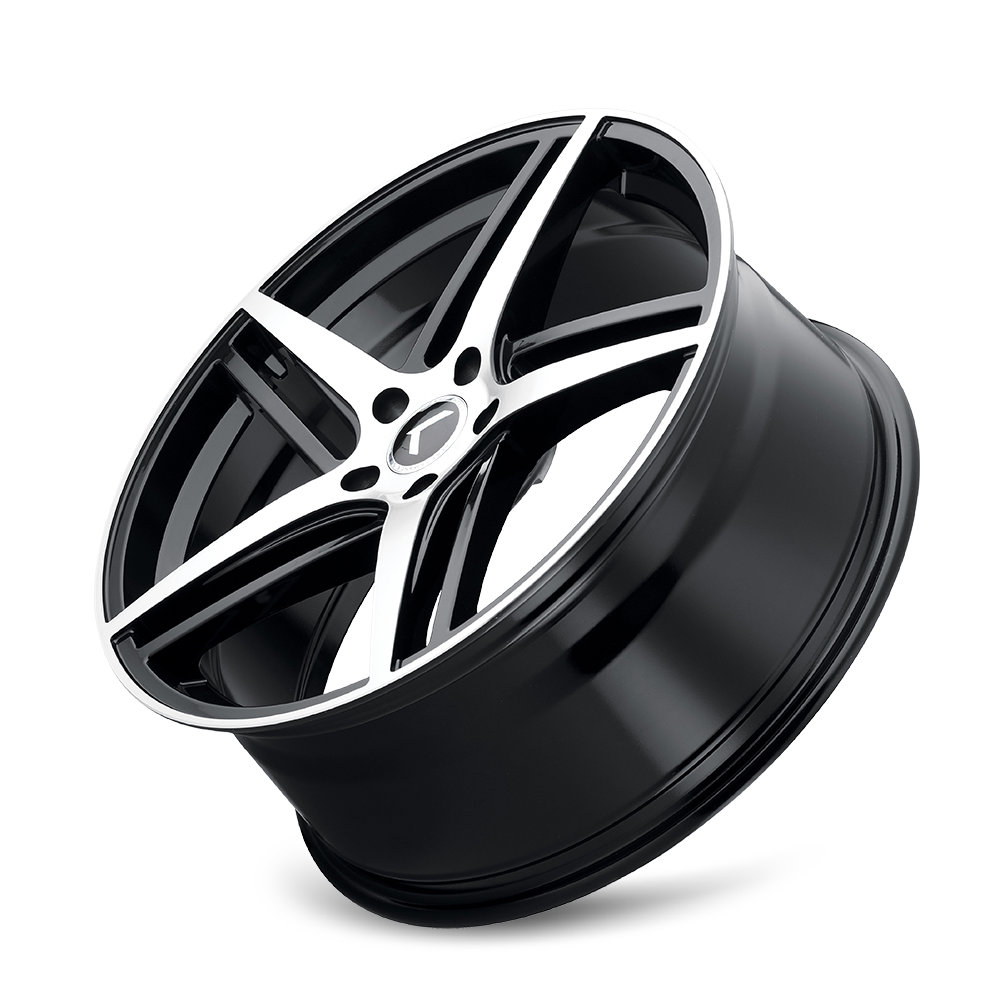 Kraze 195 Gloss black machined 20x8.5 +38 5x112mm 66.56mm - Wheelwiz