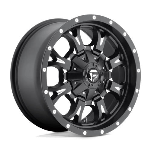 Fuel Offroad D517 KRANK Matte Black Milled 18x9 -12 6x135|6x139.7mm 106.1mm - WheelWiz