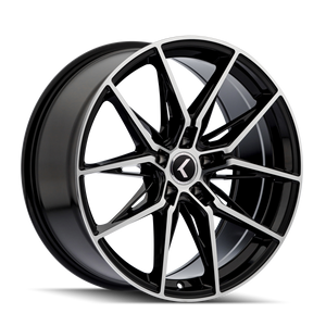 Kraze EVOLVE Gloss black/machined face 22x9 +35 5x114.3mm 73.1mm