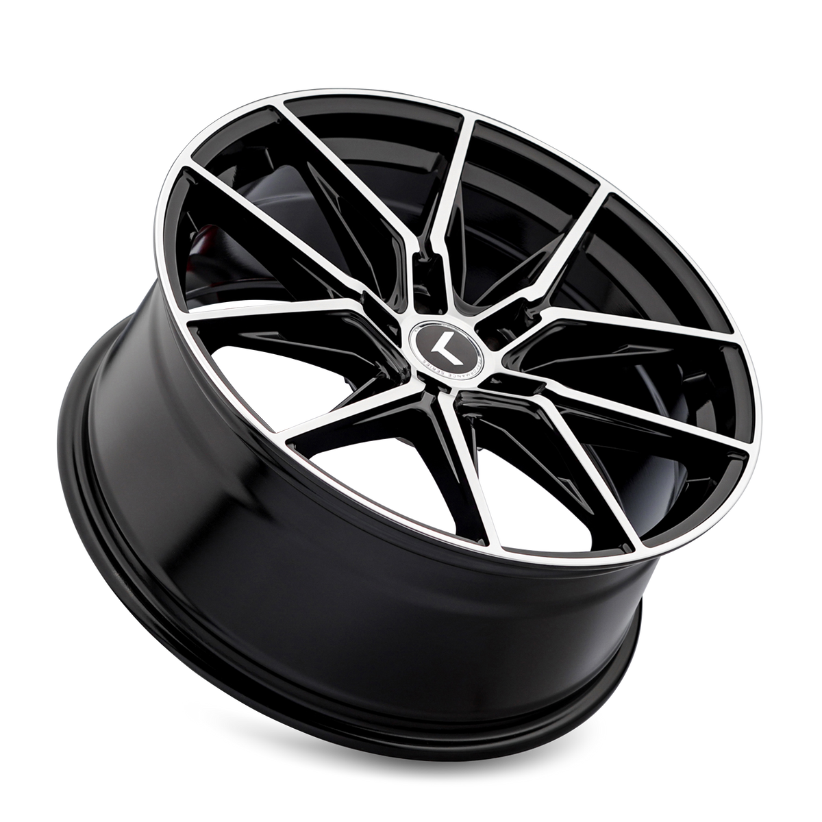 Kraze EVOLVE Gloss black/machined face 19x8.5 +40 5x112mm 66.56mm - Wheelwiz