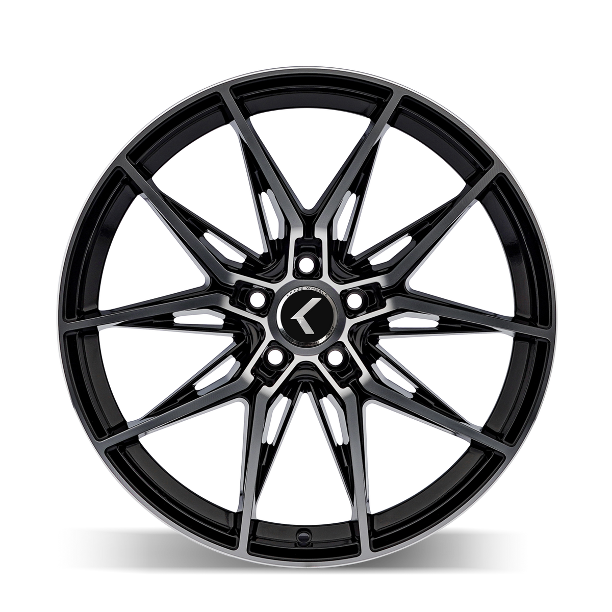 Kraze EVOLVE Gloss black/machined face 18x8.5 +30 5x120mm 72.56mm