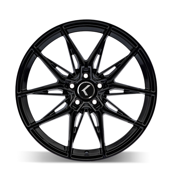 Kraze EVOLVE Gloss black 18x8.5 +40 5x112mm 66.56mm– Wheelwiz