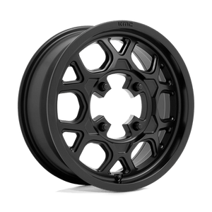 KMC KS133 MESA LITE UTV Satin Black 15x6 +38 4x156mm 115.1mm - Wheelwiz