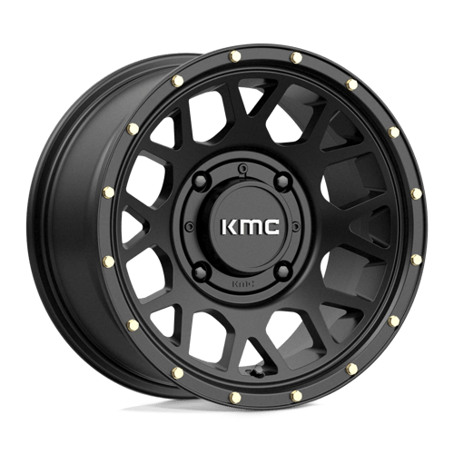 KMC KS135 GRENADE Satin Black 14x7 +10 4x137mm 112.1mm - Wheelwiz