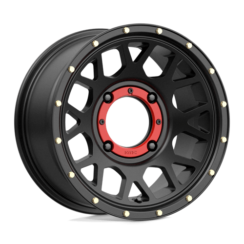 KMC KS135 GRENADE Satin Black 14x7 +10 4x137mm 112.1mm - Wheelwiz