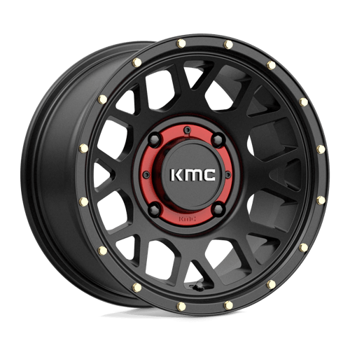 KMC KS135 GRENADE UTV Satin Black 14x7 +10 4x137mm 112.1mm - Wheelwiz