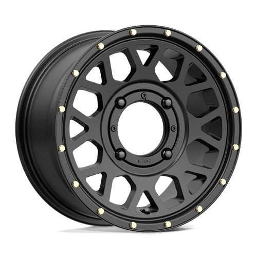 KMC KS135 GRENADE UTV Satin Black 14x7 +38 4x156mm 132mm - Wheelwiz