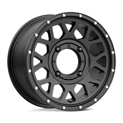 KMC KS135 GRENADE Satin Black 14x7 +38 4x156mm 132mm - Wheelwiz