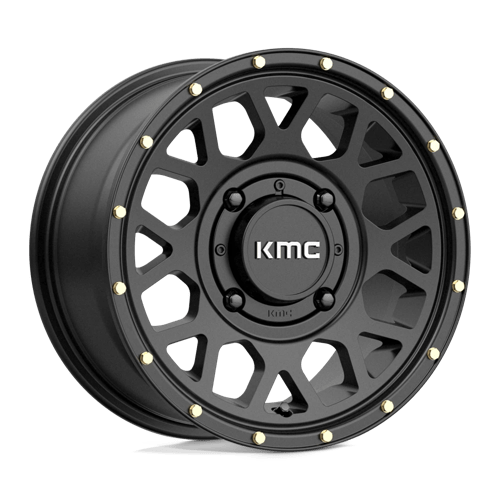 KMC KS135 GRENADE UTV Satin Black 14x7 +38 4x137mm 112.1mm - Wheelwiz