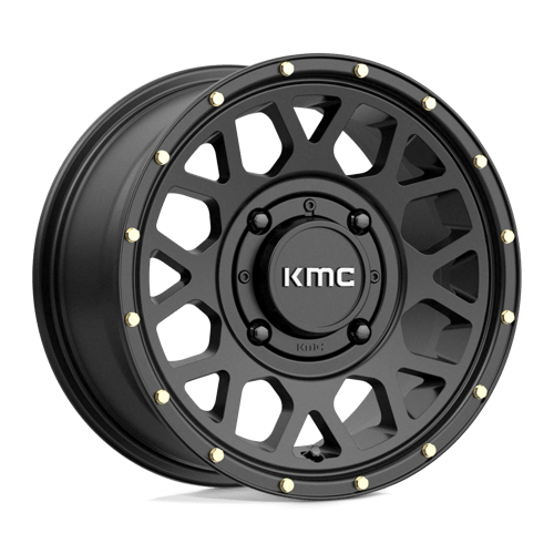 KMC KS135 GRENADE Satin Black 14x7 +38 4x156mm 132mm - Wheelwiz