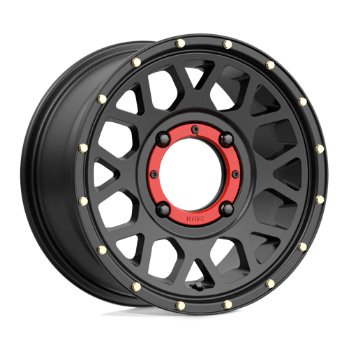 KMC KS135 GRENADE Satin Black 14x7 +38 4x137mm 112.1mm - Wheelwiz