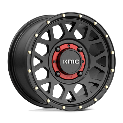 KMC KS135 GRENADE Satin Black 14x7 +38 4x137mm 112.1mm - Wheelwiz