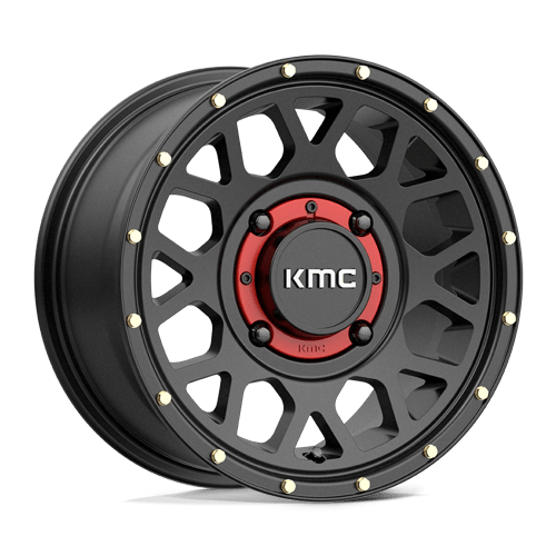 KMC KS135 GRENADE Satin Black 14x7 +38 4x156mm 132mm - Wheelwiz