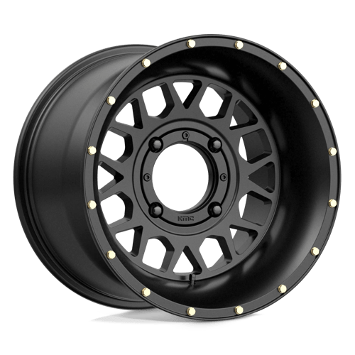 KMC KS135 GRENADE UTV Satin Black 15x10 0 4x137mm 112.1mm - Wheelwiz