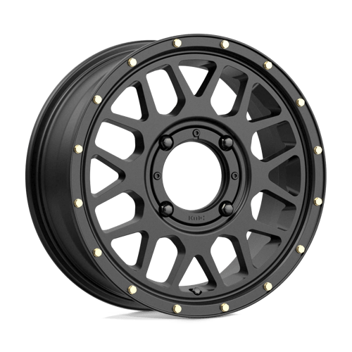 KMC KS135 GRENADE UTV Satin Black 15x6 +38 4x137mm 112.1mm - Wheelwiz