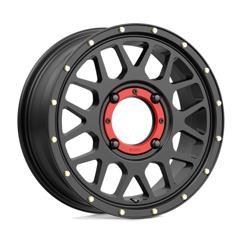 KMC KS135 GRENADE Satin Black 15x6 +38 4x137mm 112.1mm - Wheelwiz