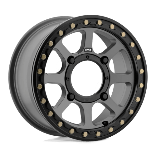 KMC KS234 ADDICT 2 BEADLOCK Satin Gray 15x6 +38 4x156mm 132mm - Wheelwiz