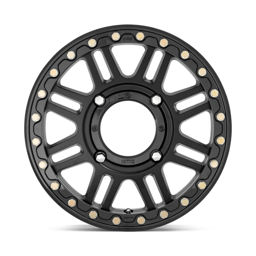 KMC KS242 AZTEC UTV BEADLOCK Satin Black W/ Gloss Black Rg 15x10 0 4x156mm 132mm - Wheelwiz