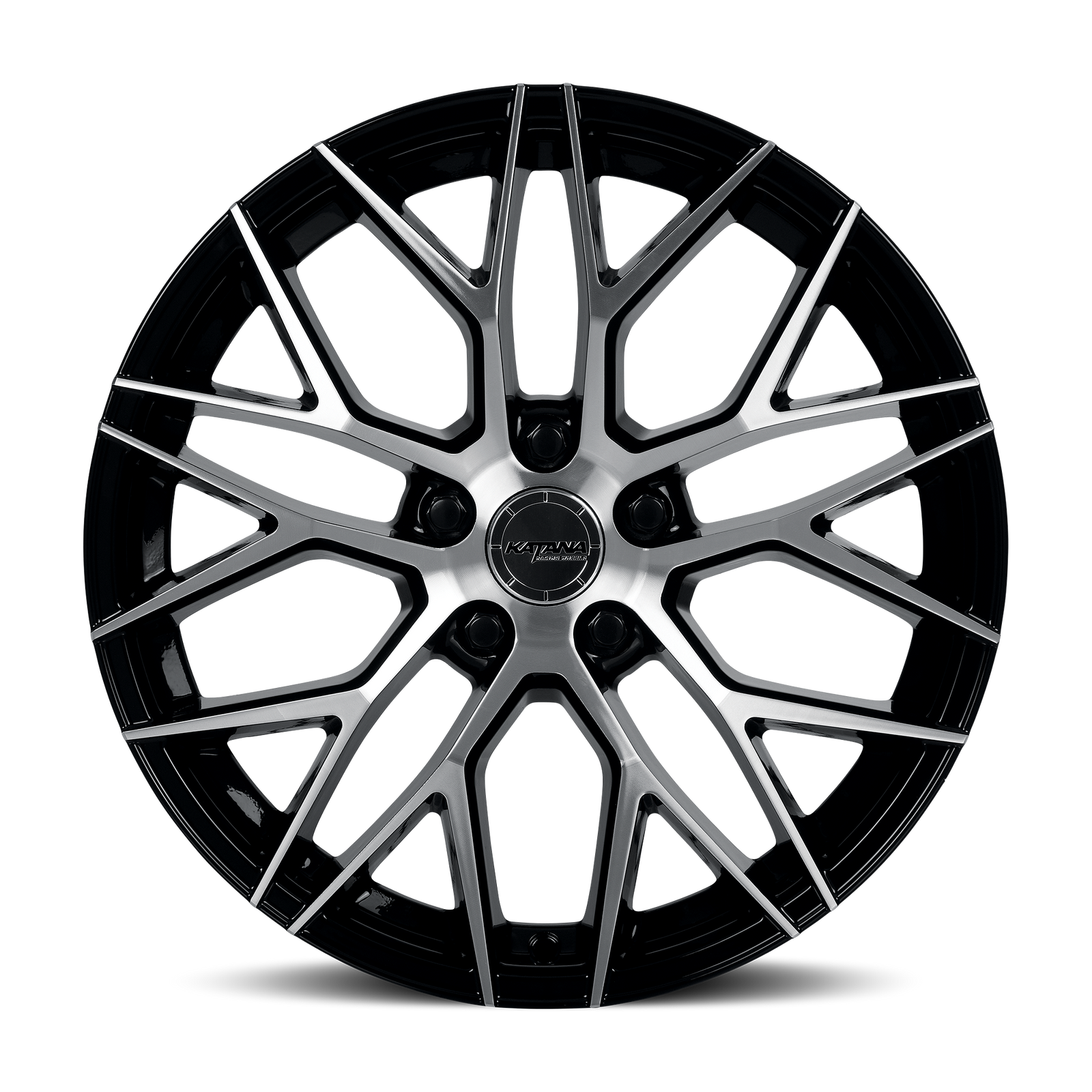 Katana KR01 Gloss Black Machined Face 18x8 +40 5x112mm 73.1mm - Wheelwiz