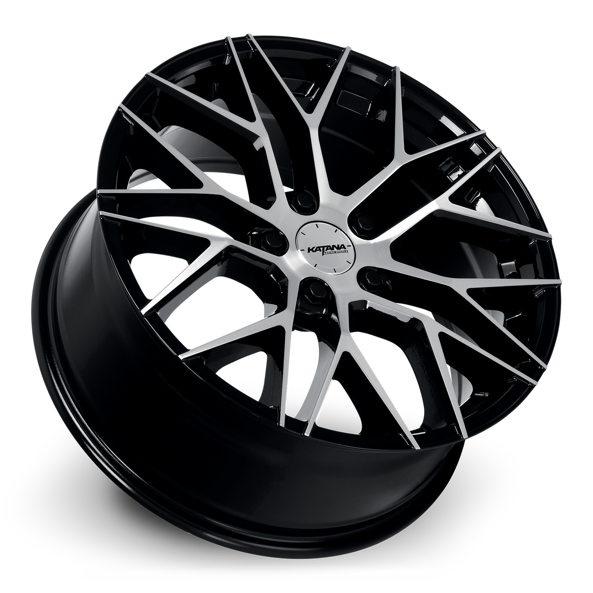 Katana KR01 Gloss Black Machined Face 18x8 +40 5x114.3mm 73.1mm
