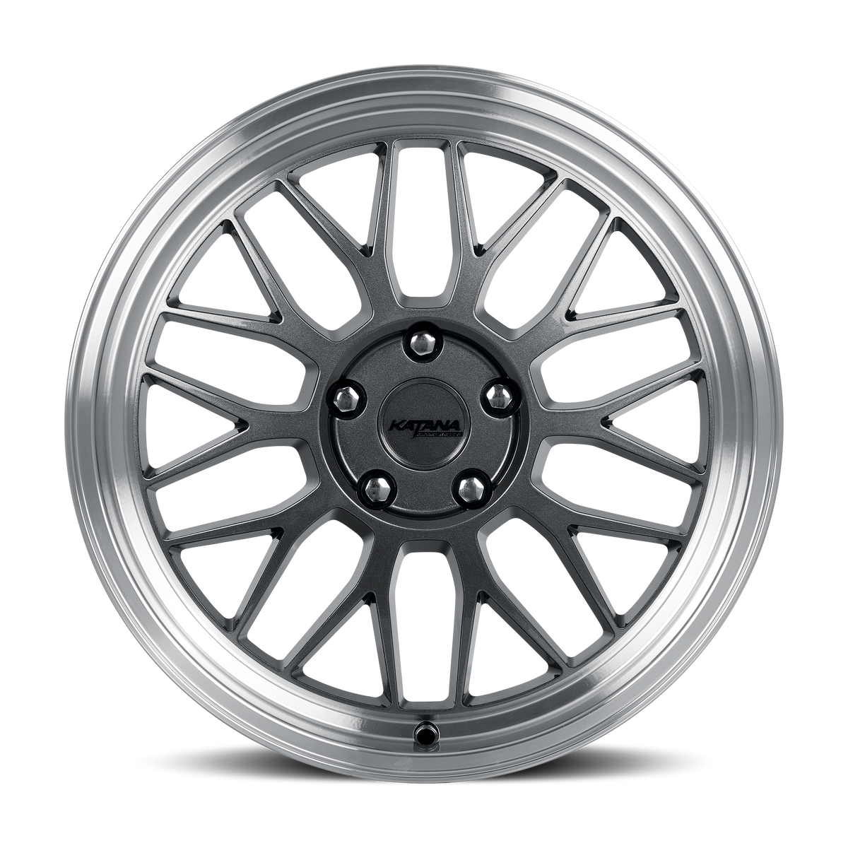 Katana KR06 Gloss Gunmetal Machined Lip 18x8 +40 5x100mm 73.1mm