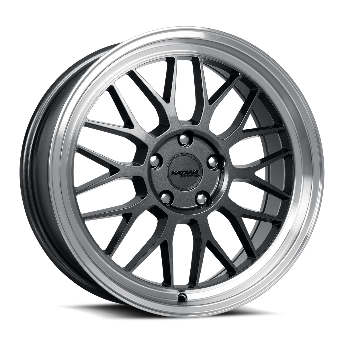 Katana KR06 Gloss Gunmetal Machined Lip 18x8 +40 5x110mm 73.1mm