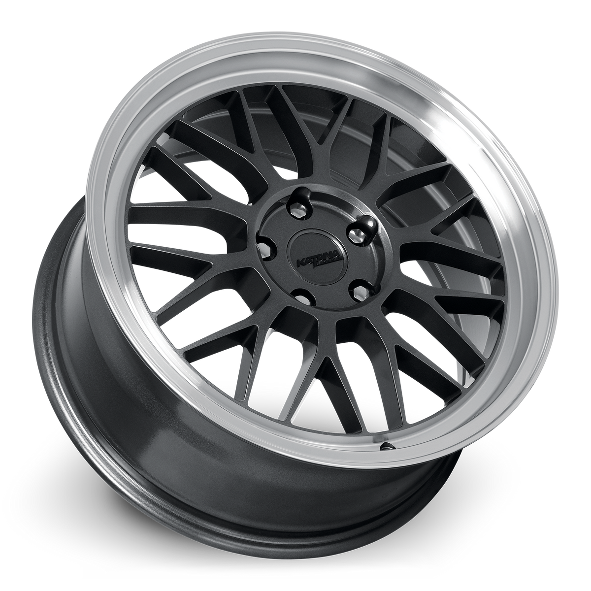 Katana KR06 Gloss Gunmetal Machined Lip 18x8 +40 5x114.3mm 73.1mm
