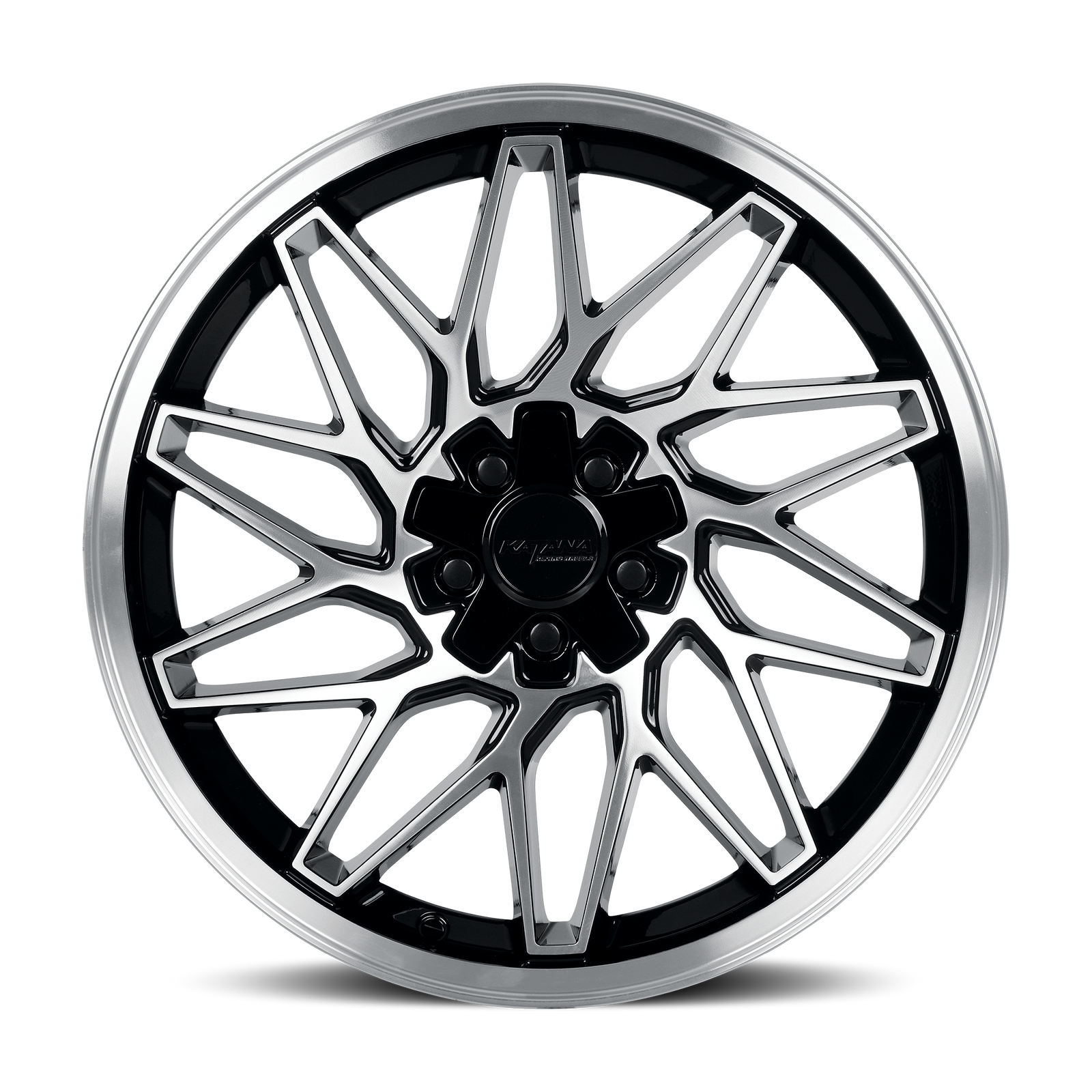 Katana KR09 Gloss Black Machined Face 18x8 +40 5x120|5x114.3mm 73.1mm - Wheelwiz