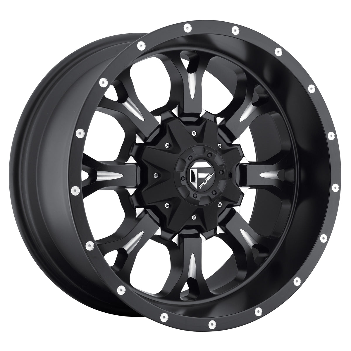 Fuel Offroad D517 KRANK Matte Black Milled 18x9 +01 5x139.7|5x150mm 110.1mm - Wheelwiz