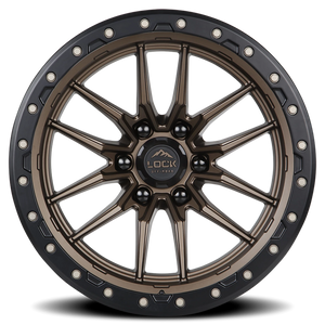 Lock Offroad Krawler Matte Bronze W/ Matte Black Ring 17x9 -12 6x139.7mm 106.2mm