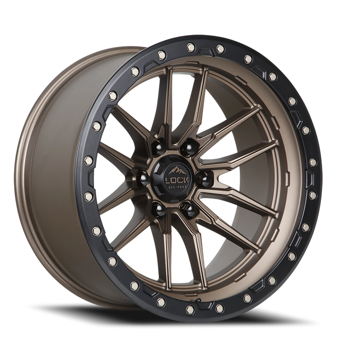Lock Offroad Krawler Matte Bronze W/ Matte Black Ring 20x9 +20 8x165.1mm 125.2mm