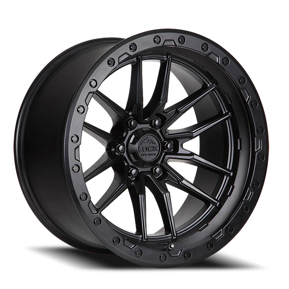 Lock Offroad Krawler Matte Black W/ Matte Black Ring 17x9 -12 5x127mm 71.6mm