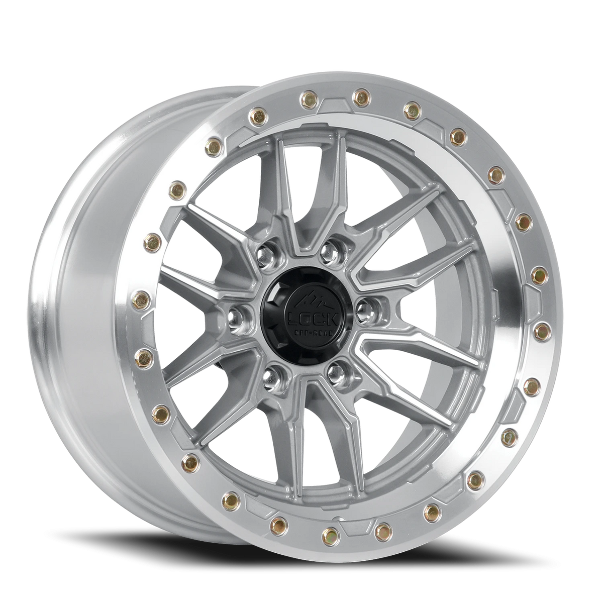 Lock Offroad Krawler Machined Silver W/ Clear Coat 17x9 0 6x139.7mm 106.2mm
