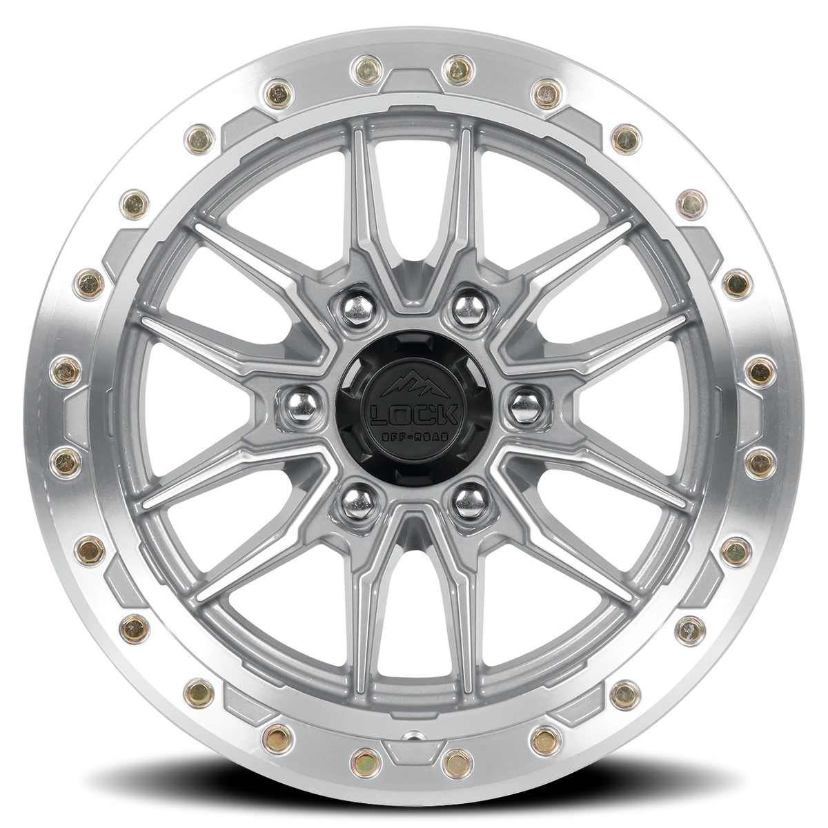 Lock Offroad Krawler Machined Silver W/ Clear Coat 17x9 0 6x135mm 87.1mm