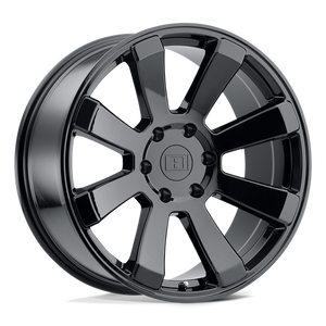 Level 8 ENFORCER Gloss Black 17x8.5 +12 6x139.7mm 112.1mm - WheelWiz