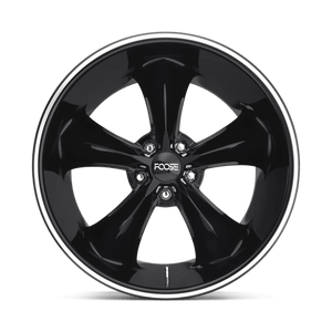 Foose F104 LEGEND Gloss Black Milled 17x7 +1 5x120.65mm 72.6mm - Wheelwiz