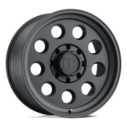 Level 8 HAULER Matte Black 18x9 00 8x170mm 125.1mm - WheelWiz