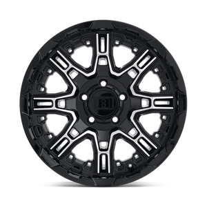 Level 8 SLINGSHOT Gloss Black W/ Machined Face 18x9 -10 5x127mm 71.5mm - WheelWiz