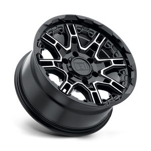 Level 8 SLINGSHOT Gloss Black W/ Machined Face Big X Factor 17x8.5 +10 6x120mm 67.1mm - WheelWiz