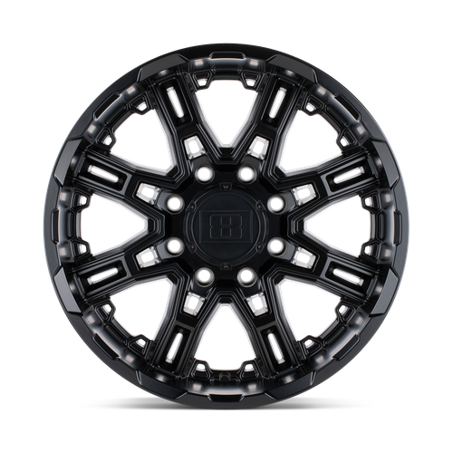 Level 8 SLINGSHOT Matte Black 16x8.5 -10 5x127mm 71.5mm - WheelWiz