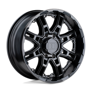 Level 8 SLINGSHOT Matte Black 17x8.5 0 8x165.1mm 125.1mm - WheelWiz