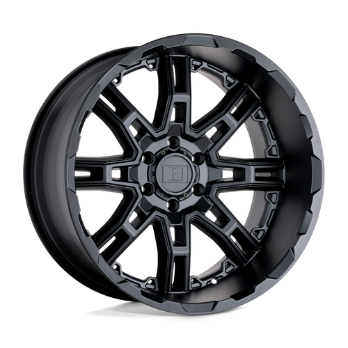 Level 8 SLINGSHOT Matte Black Big X Factor 17x8.5 +10 6x120mm 67.1mm - WheelWiz