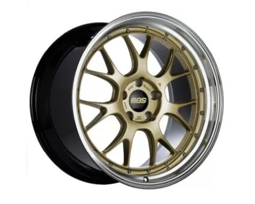 BBS LMR 20x9.5 +23 5x120 PFS GLOSS BLACK/GOLD CENTER - WheelWiz